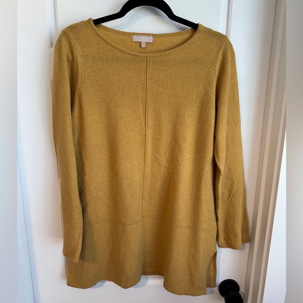 Benedetta B. Mustard Knit Top